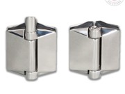 Polaris Hydraulic Hinge Set - Glass to Glass - Polished Stainless Steel